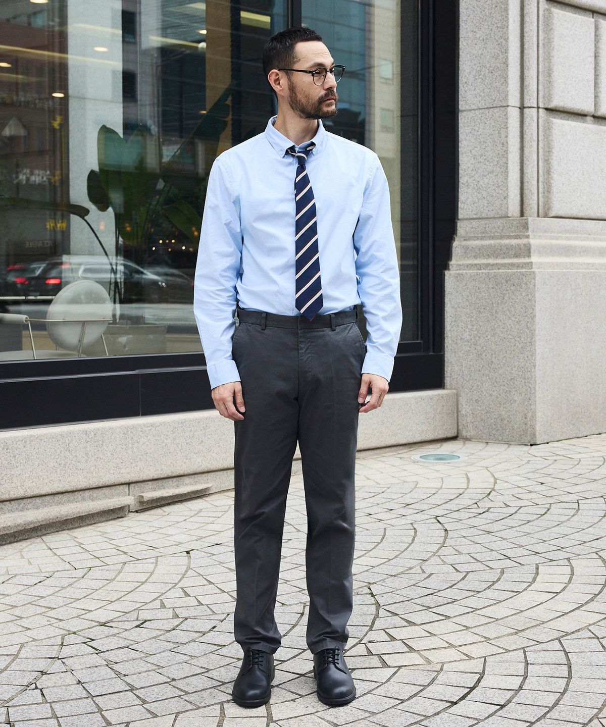 에스티코(STCO) DIEMS Compact Stretch Oxford Shirts 라이트 블루 (이지핏)_DDSVCB4ESL