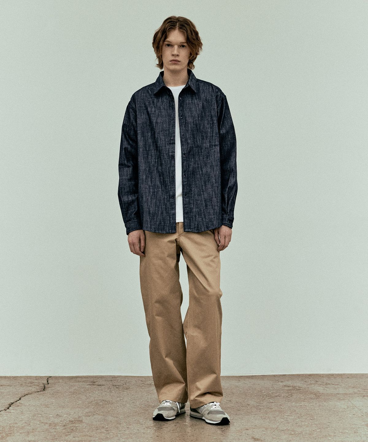 에스티코(STCO) CODIGALLERY Urban Denim Shirts 다크 네이비 (오버핏)_CDSVC21NS7