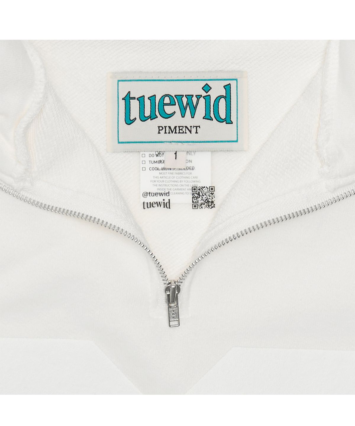 투위드(TUEWID) tuewid 00 doughy half zip up in blanc