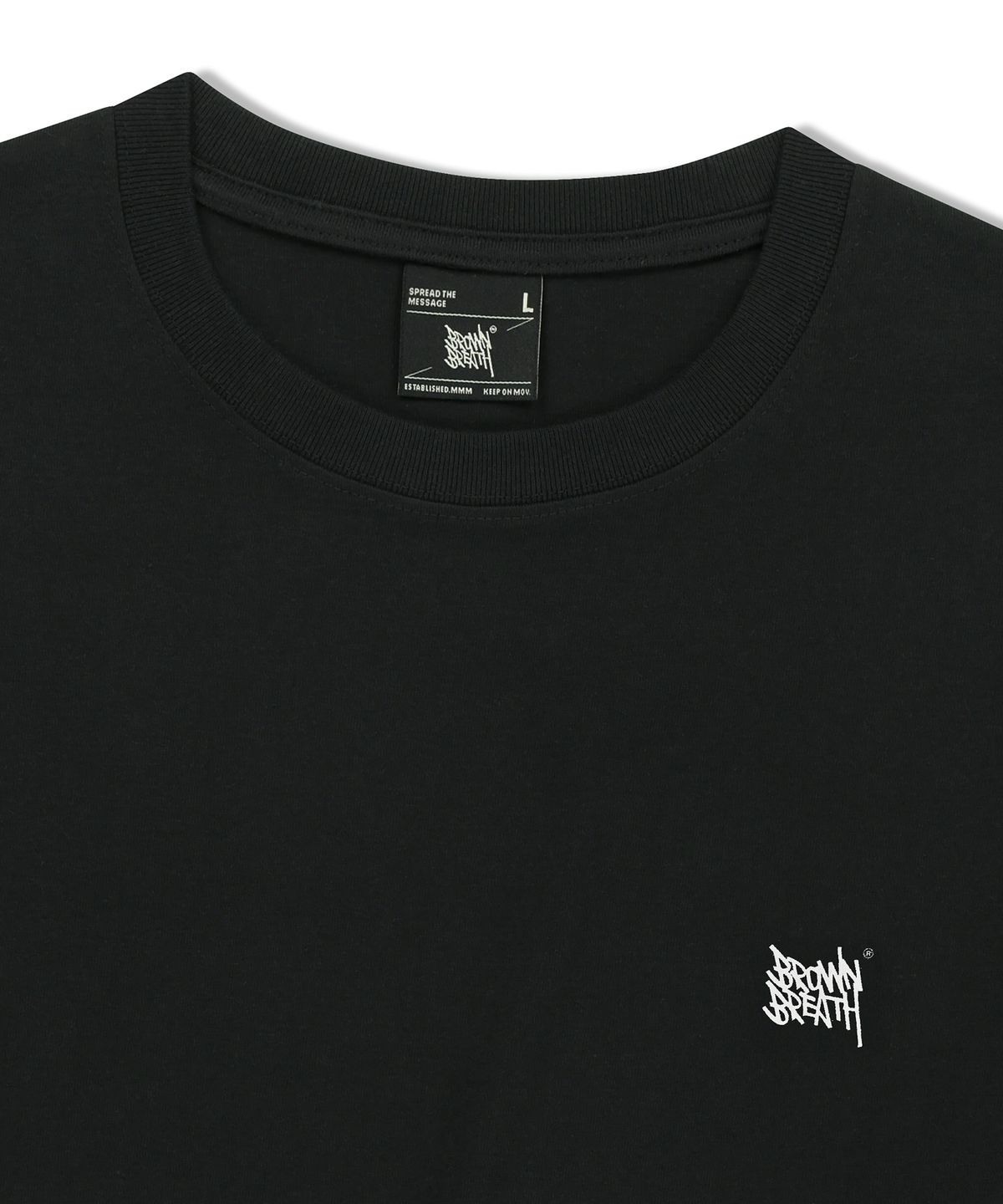 브라운브레스(BROWNBREATH) TAG OG LONGSLEEVE - BLACK