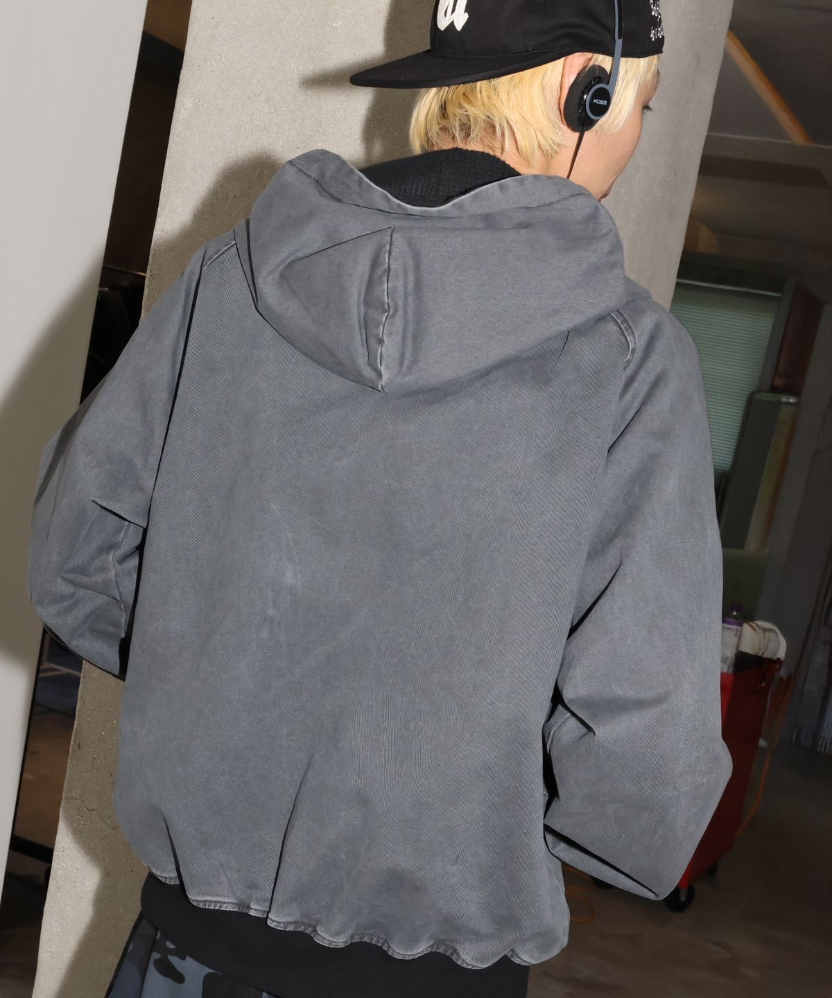 글랙(GLACK) GJ110 크랙 익스플로러 워크 후드 집업 (CHARCOAL GRAY)