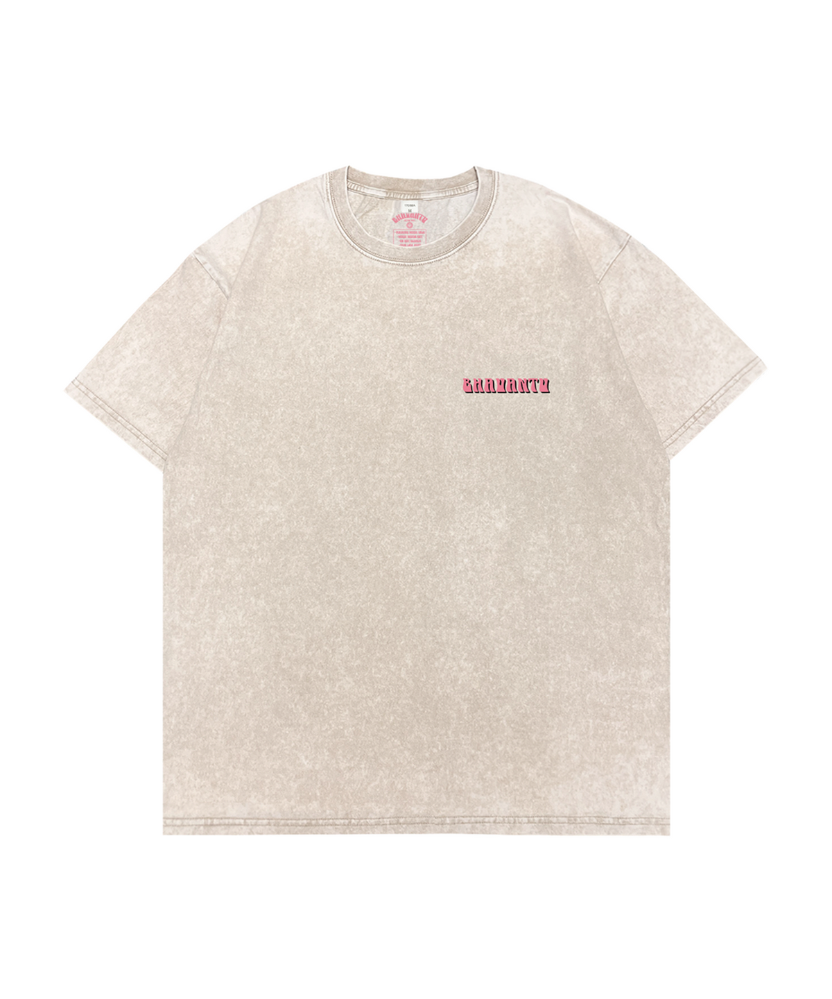 바반투(BHAVANTU) SHUT UP AND MEDITATE Pigment T-Shirt (Vintage Khaki / Vintage Beige)