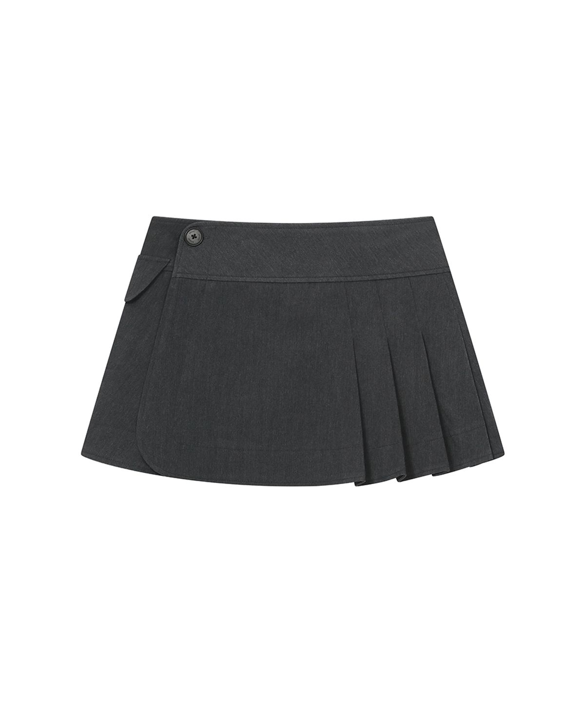 미세키서울(MISEKI SEOUL) Omoi pleats wrap skirt CHARCOAL