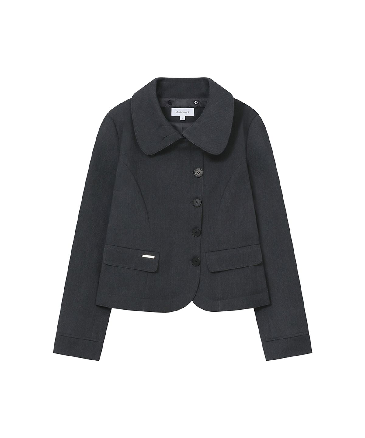 미세키서울(MISEKI SEOUL) Omoi round collar blazer CHARCOAL
