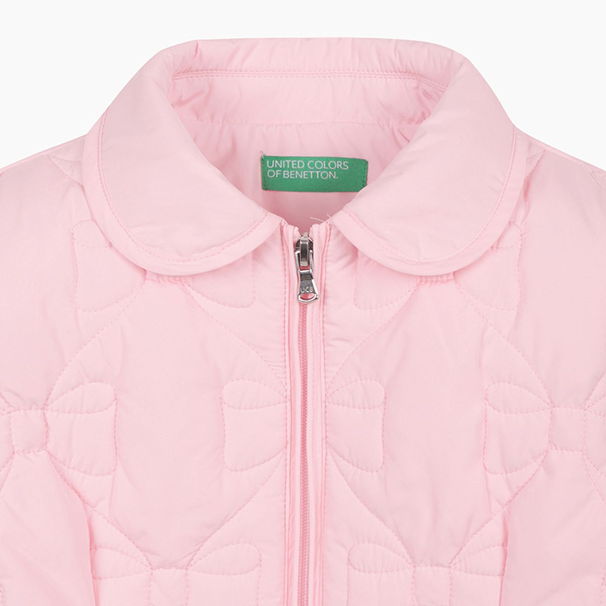 베네통키즈(BENETTONKIDS) 리본 퀼팅 패딩 자켓_QAPD01611PK