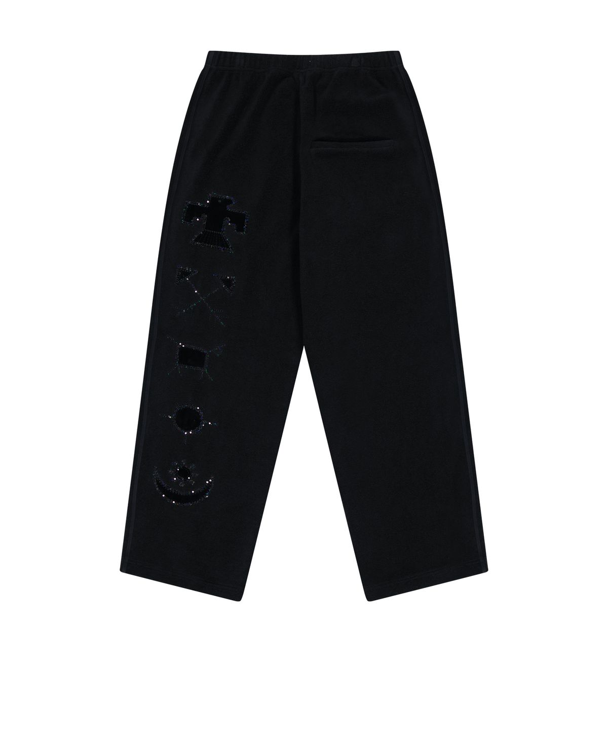투위드(TUEWID) Tuewid retro sweatpants wide fit in black/black
