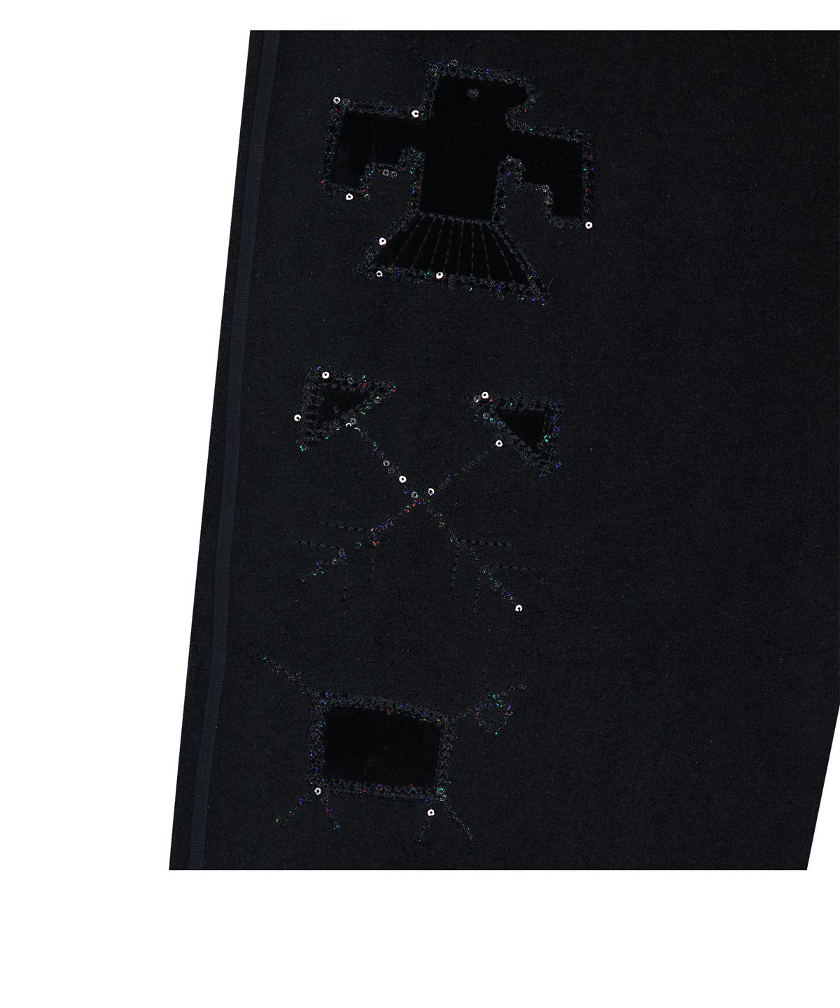 투위드(TUEWID) Tuewid retro sweatpants wide fit in black/black