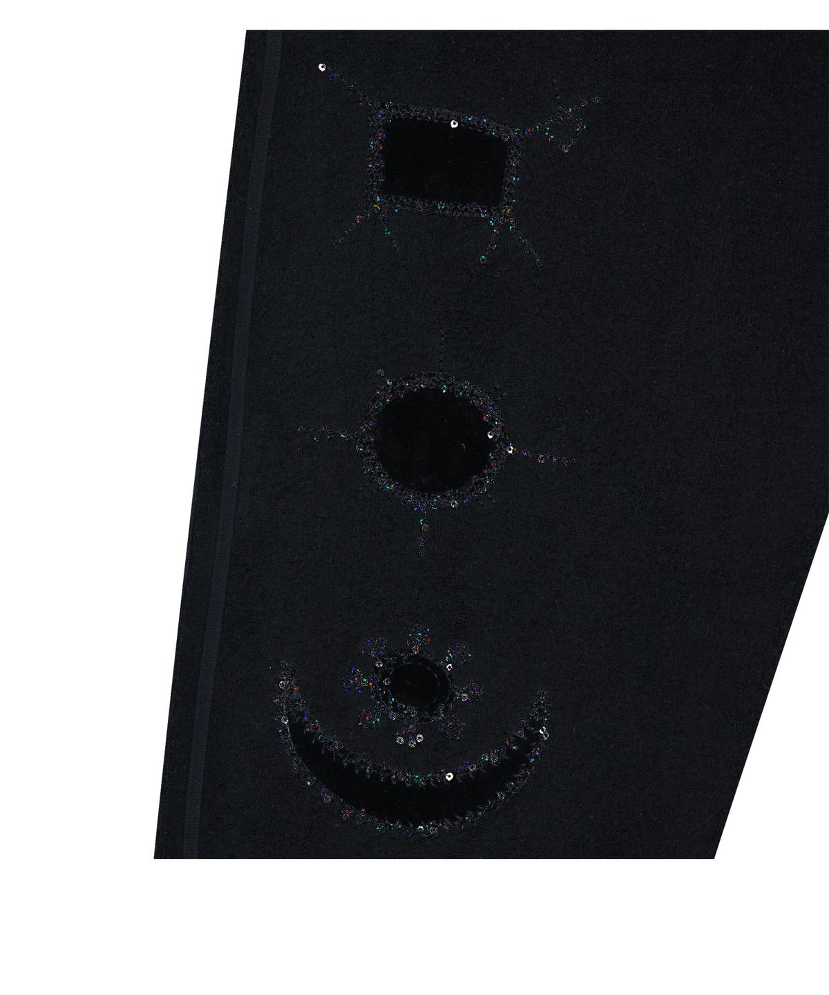 투위드(TUEWID) Tuewid retro sweatpants wide fit in black/black