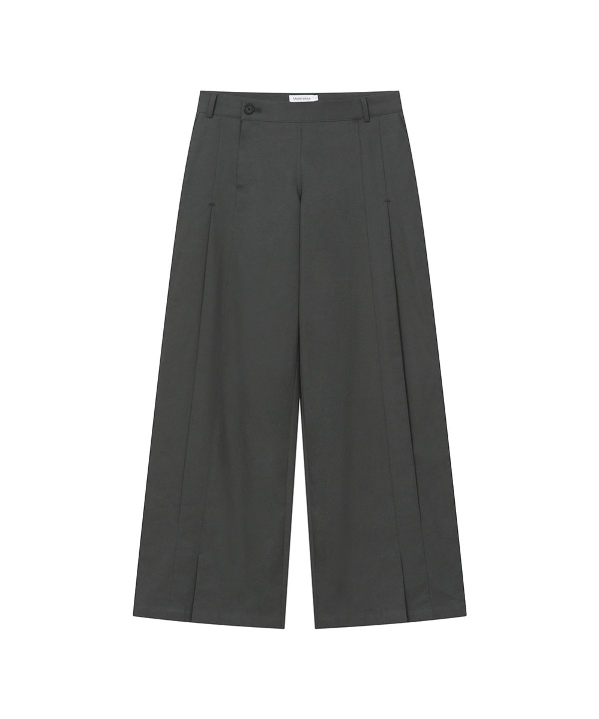 미세키서울(MISEKI SEOUL) Side fly wide pants CHARCOAL