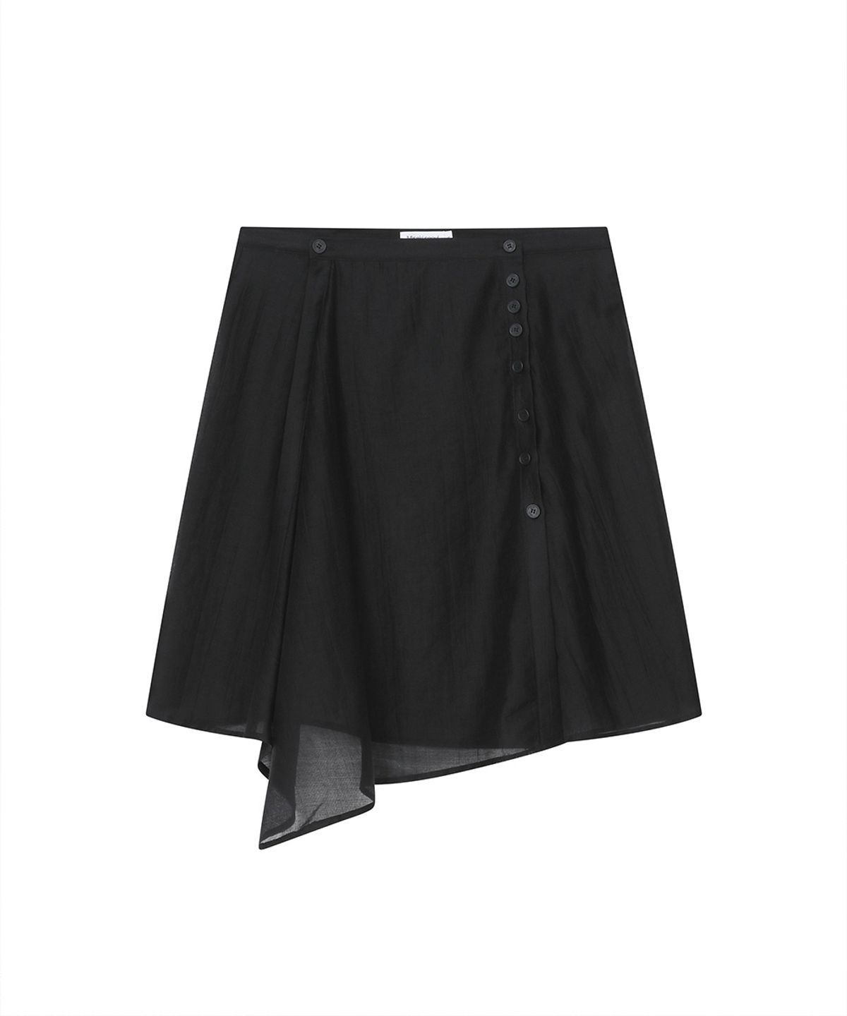 미세키서울(MISEKI SEOUL) Button layered wrap skirt BLACK