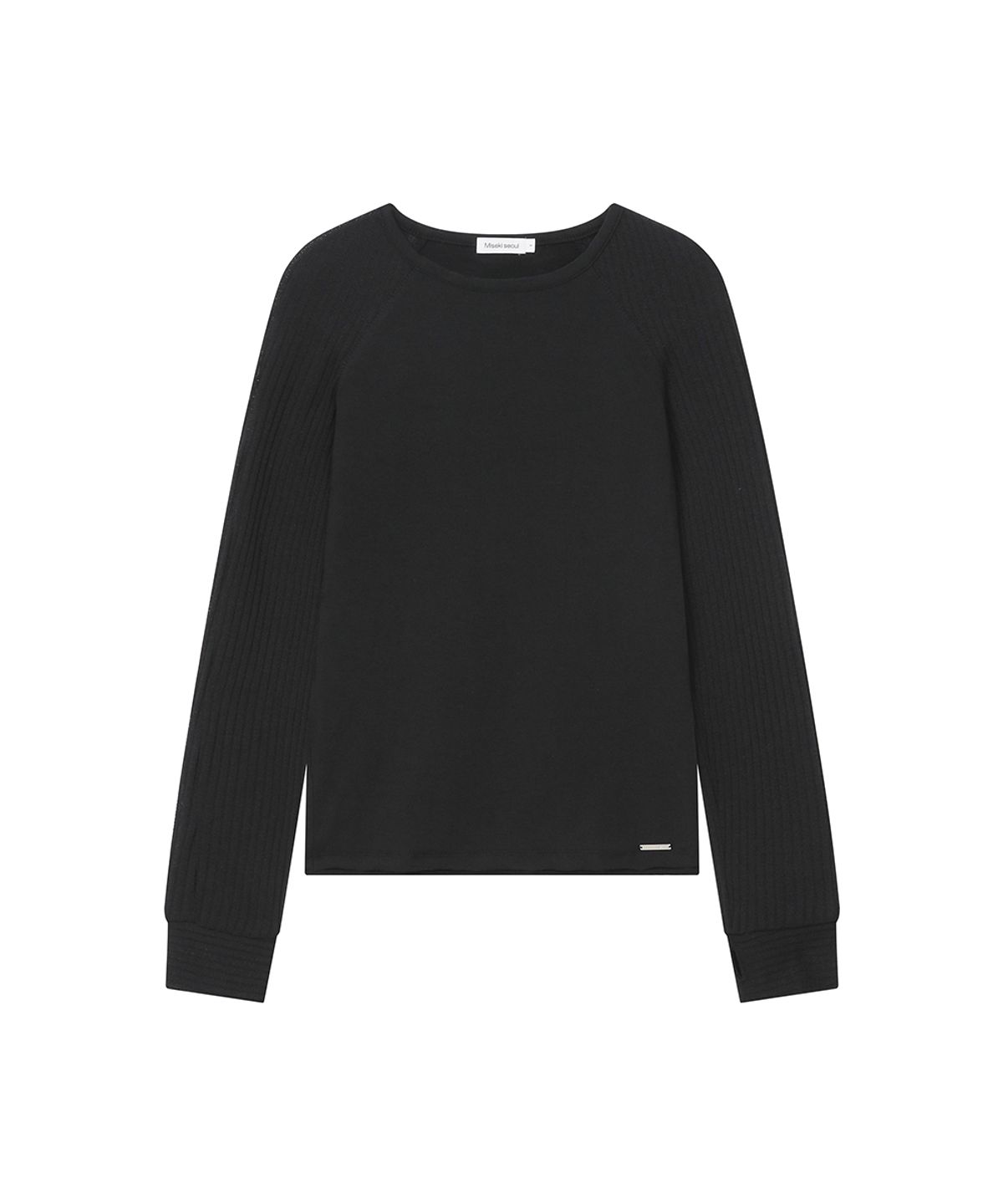 미세키서울(MISEKI SEOUL) Raglan knit long sleeve BLACK
