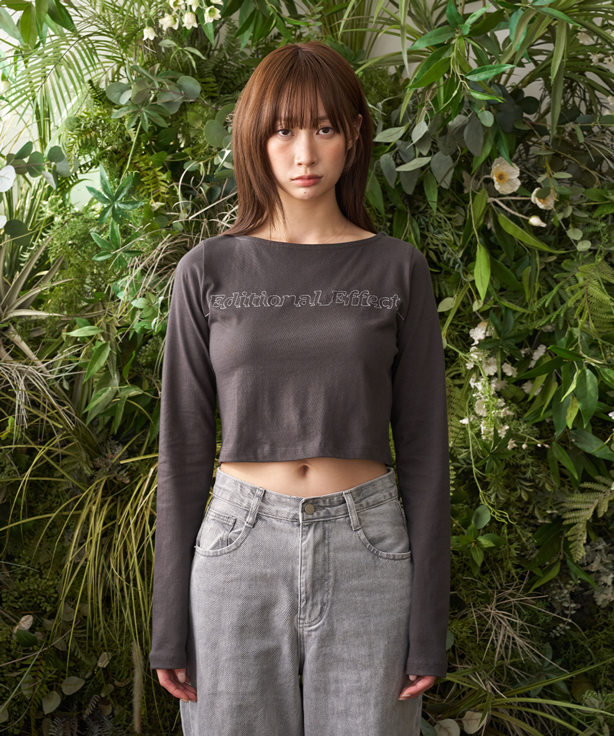 카인즈(KINDS) Stitch Crop Long Sleeve_3 Color
