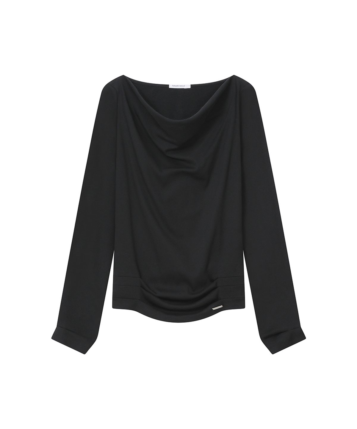 미세키서울(MISEKI SEOUL) Cowl hoodie long sleeve BLACK