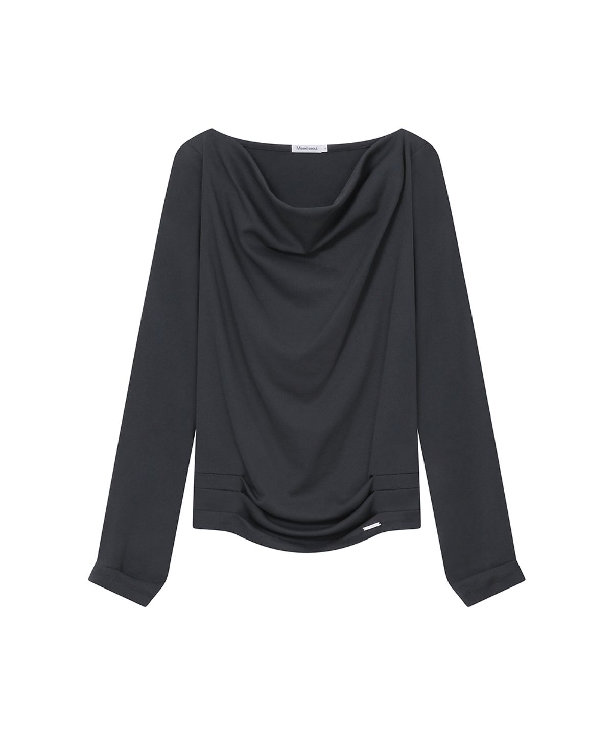 미세키서울(MISEKI SEOUL) Cowl hoodie long sleeve CHARCOAL