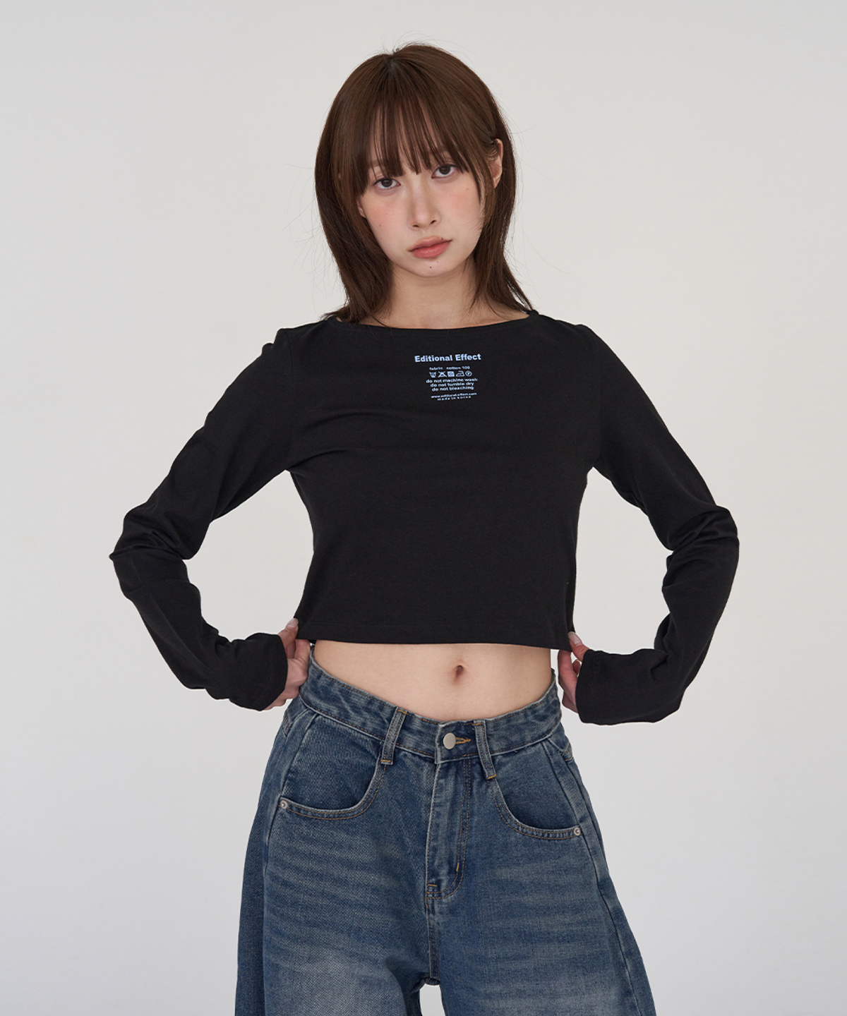 카인즈(KINDS) Label Crop Long Sleeve_3 Color