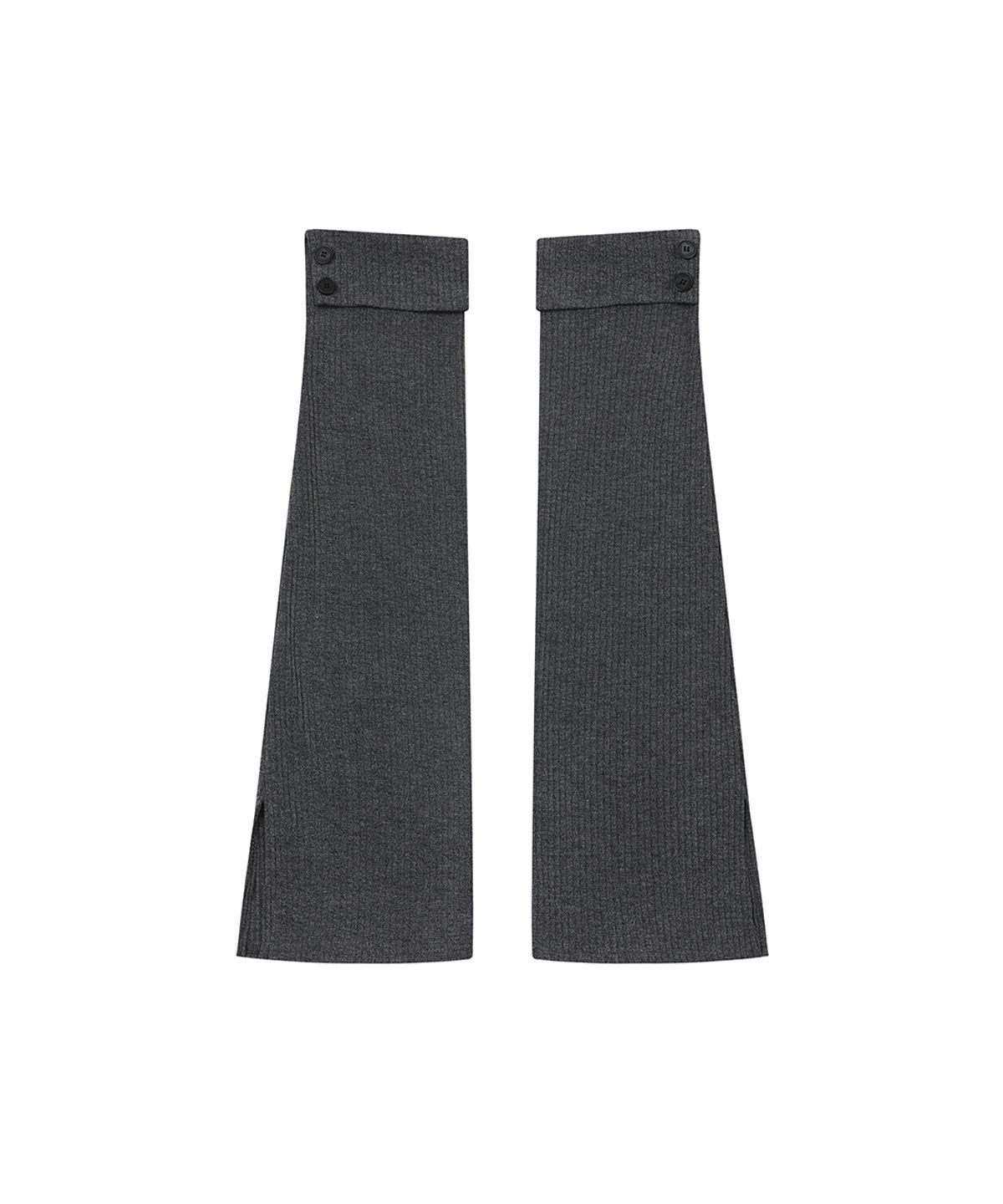 미세키서울(MISEKI SEOUL) Button slit leg warmer CHARCOAL