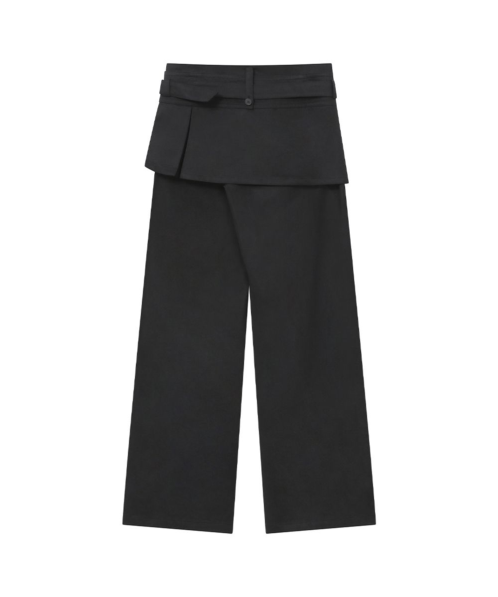 미세키서울(MISEKI SEOUL) Button tab mini skirt pants set BLACK