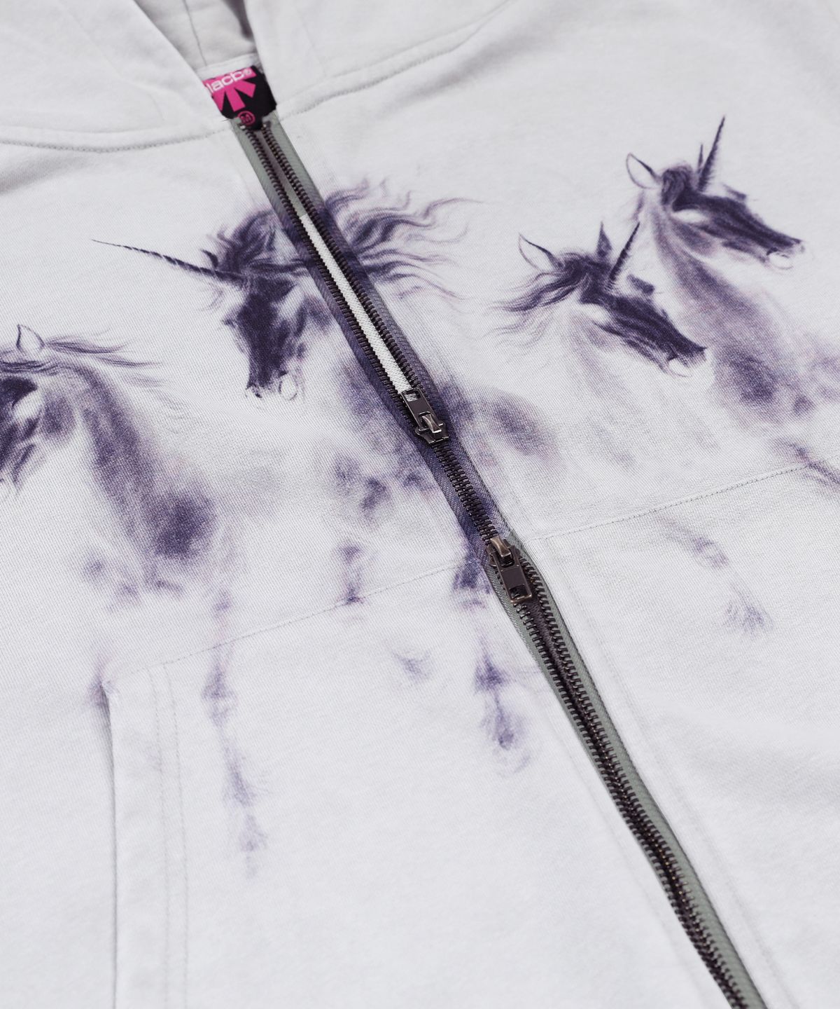 글랙(GLACK) GHD046 콘 후드 집업 (GRAY)