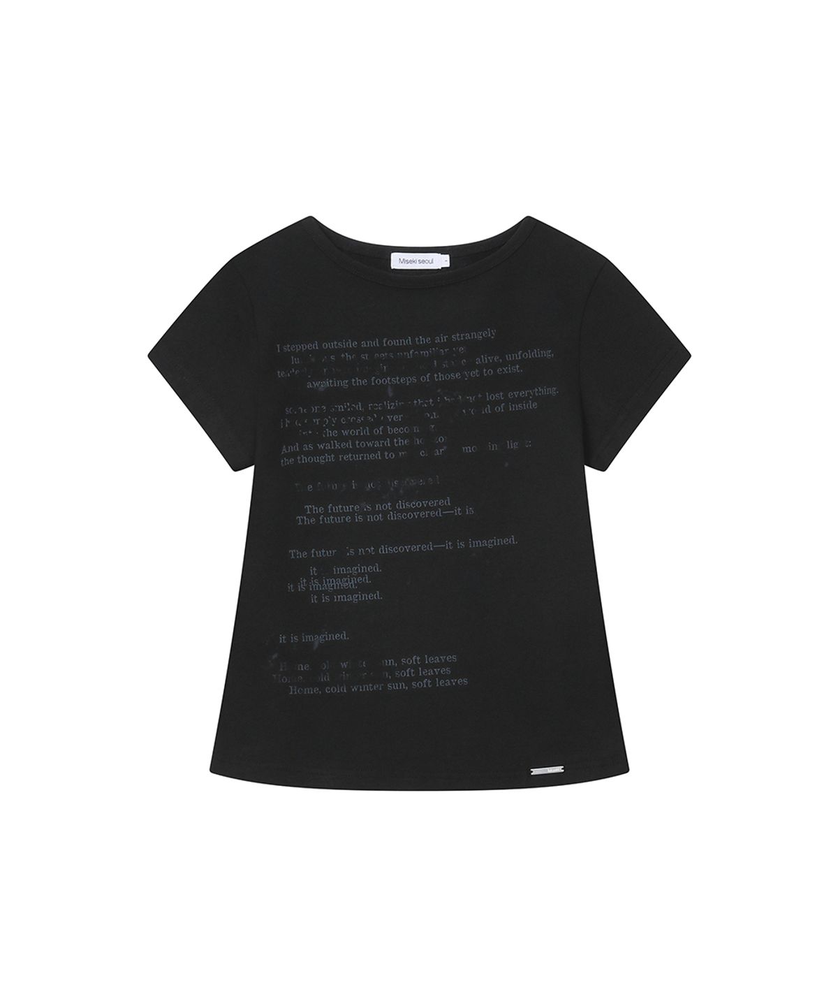 미세키서울(MISEKI SEOUL) Blur quote short sleeve BLACK