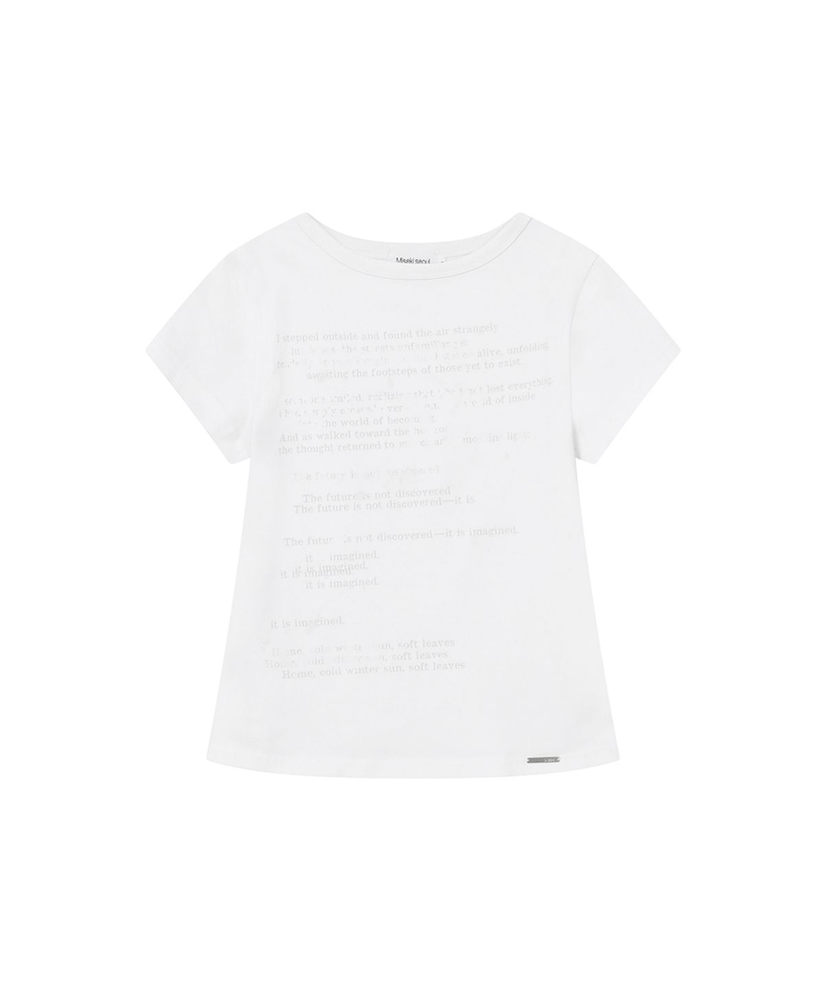 미세키서울(MISEKI SEOUL) Blur quote short sleeve WHITE