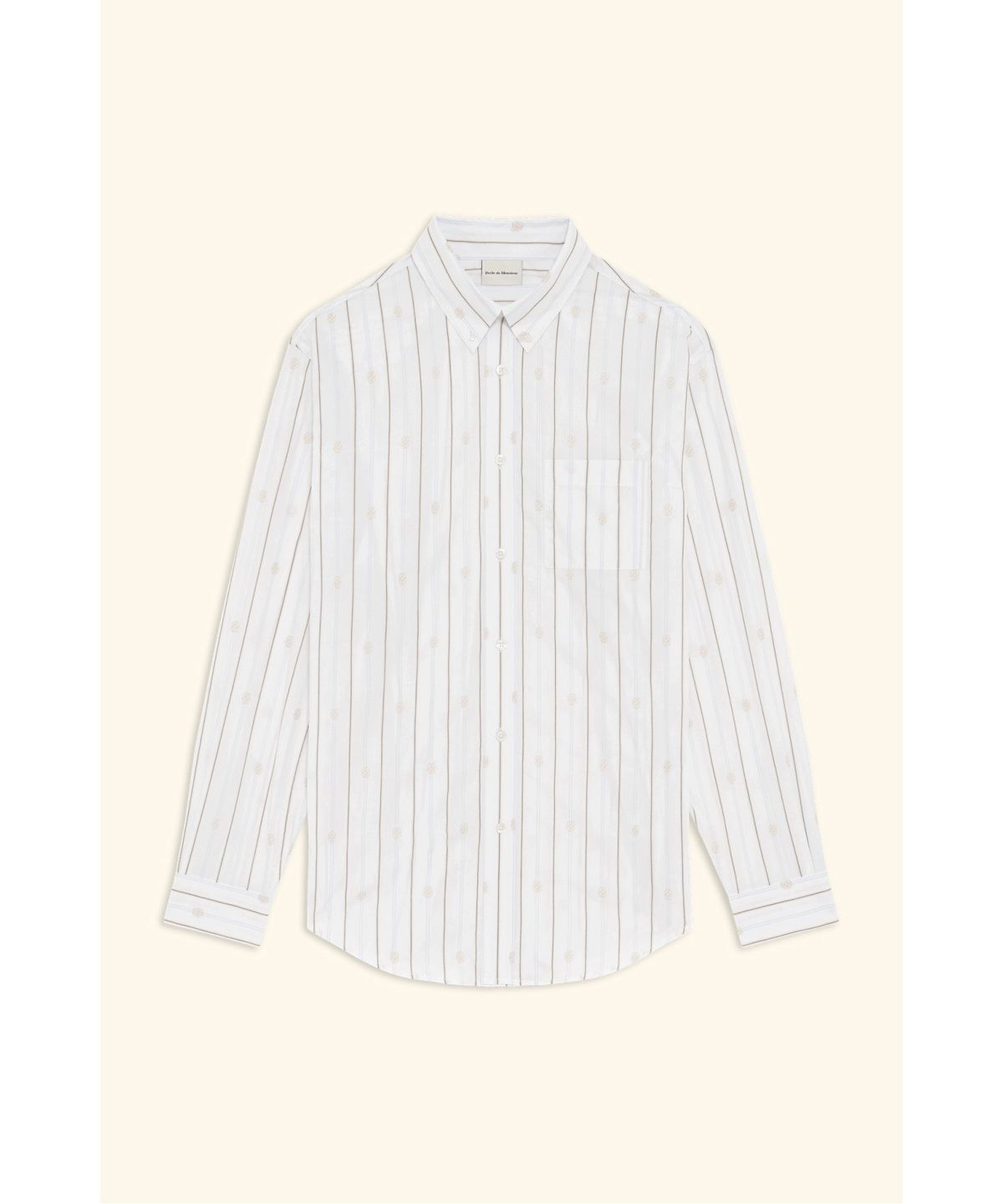 드롤드무슈(DROLE DE MONSIEUR) 모노그램 스트라이프 셔츠Chemise Raye Monogramme D0SAS26200WHM