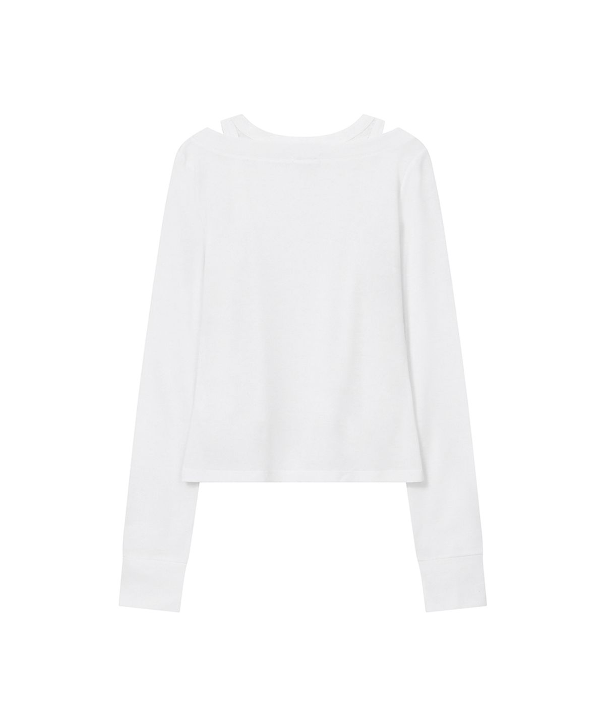 미세키서울(MISEKI SEOUL) Layered line sheer long sleeve WHITE