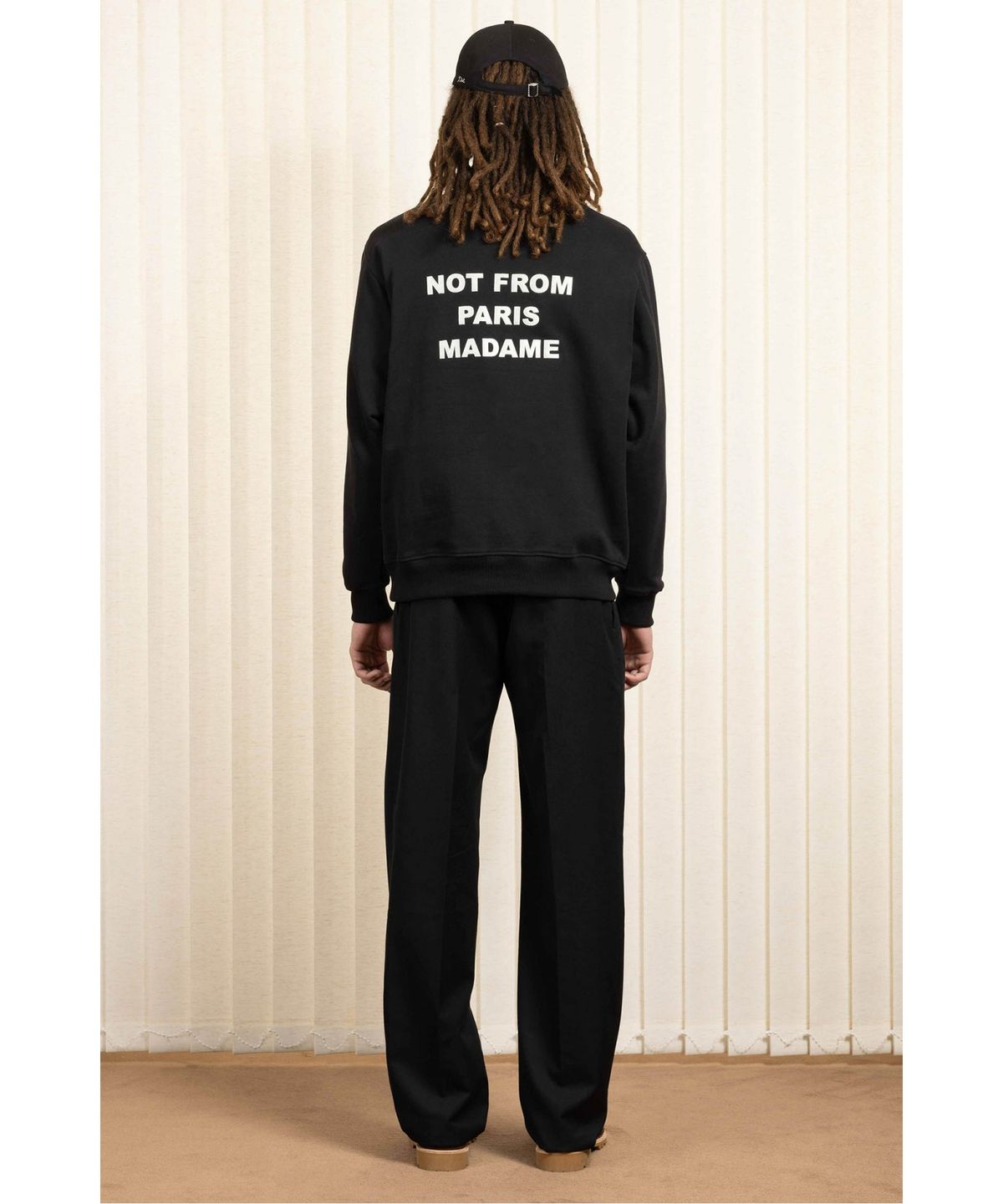 드롤드무슈(DROLE DE MONSIEUR) 슬로건 스웻셔츠Le Sweatshirt Slogan D0TSS26001BKX