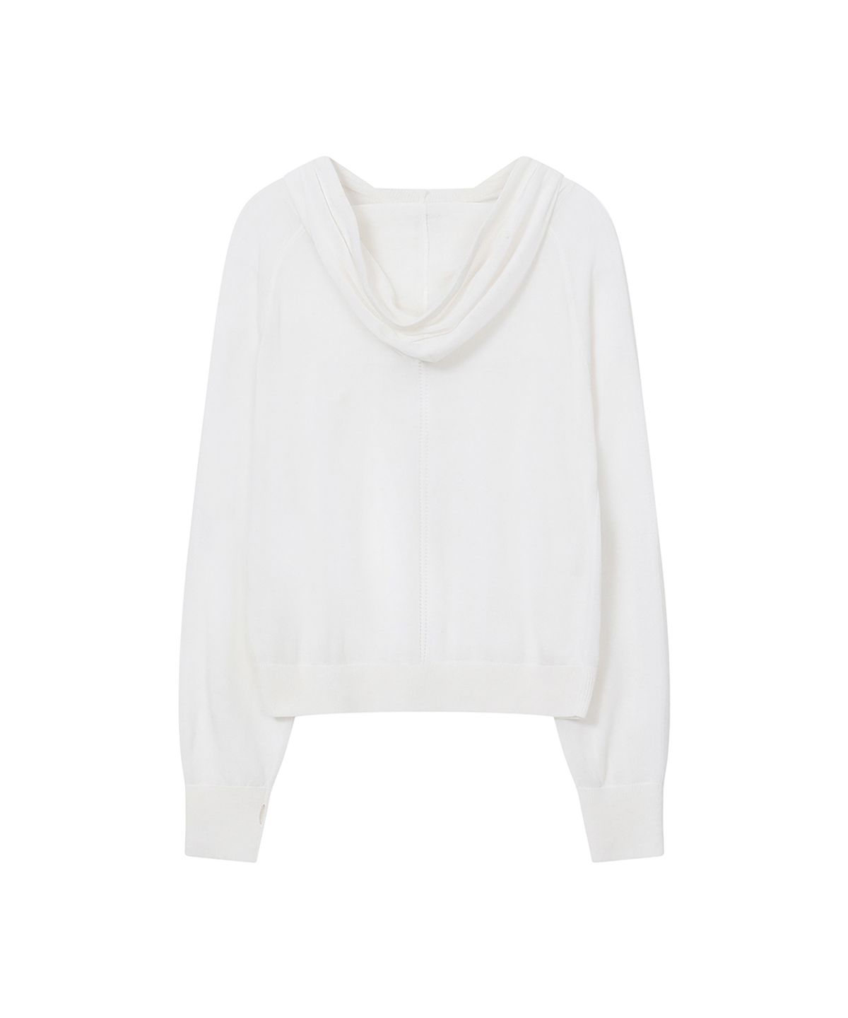 미세키서울(MISEKI SEOUL) Sheer punching knit hoodie WHITE