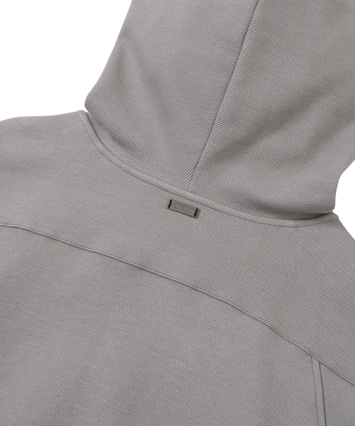 아조바이아조(AJOBYAJO) [POG:SERVICE x AJOBYAJO] Inside Out Panel Cropped Zip-Up Hoodie [GREY]