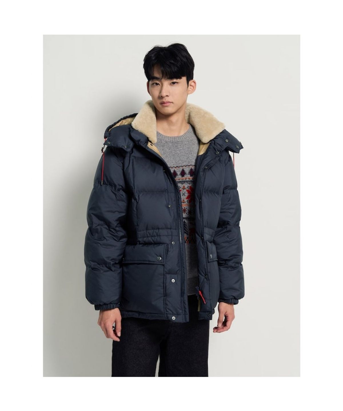 빈폴 멘(BEANPOLE MEN) 카라코람 구스다운 파카  네이비