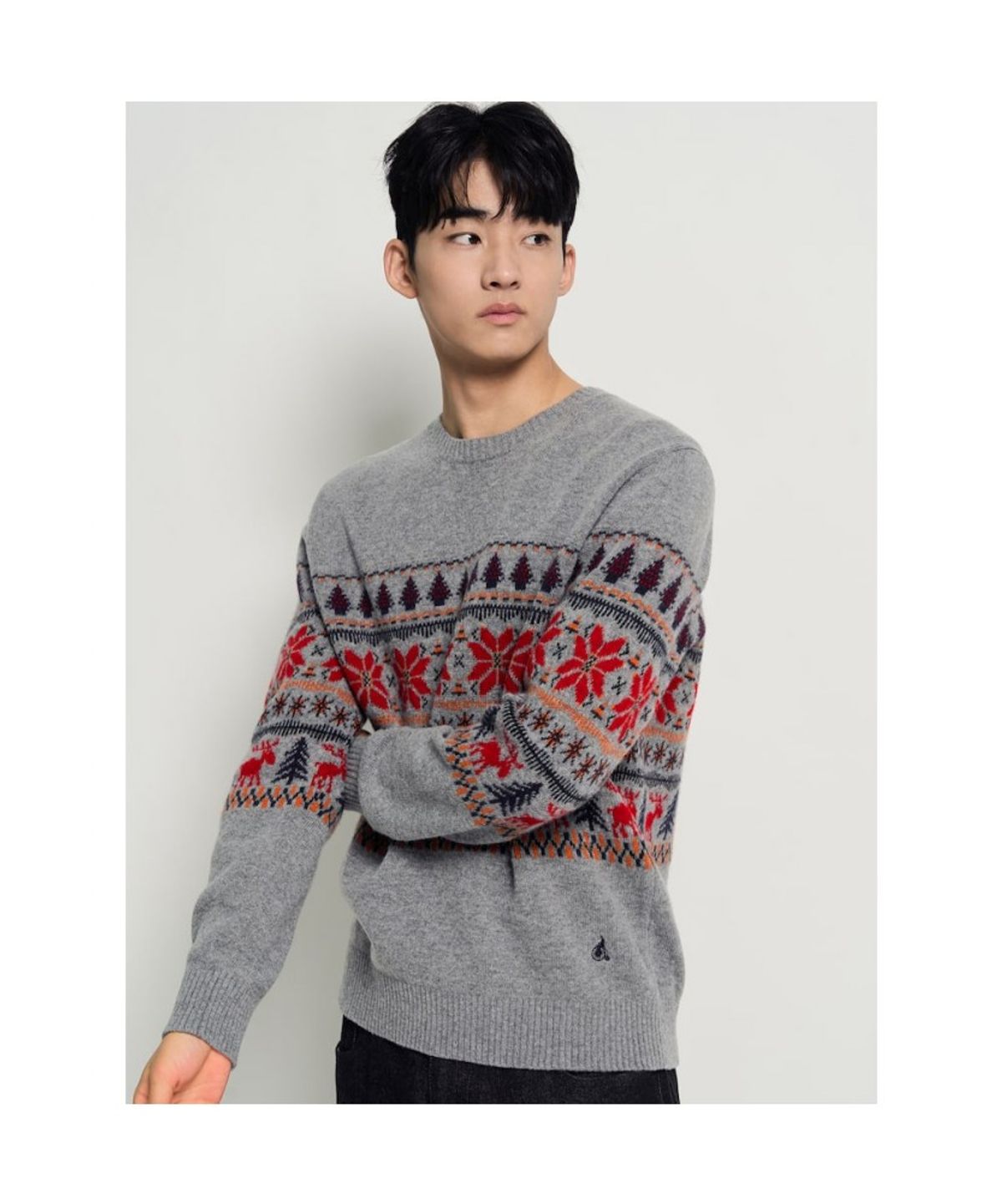 빈폴 멘(BEANPOLE MEN) 홀리데이 페어아일 니트  그레이