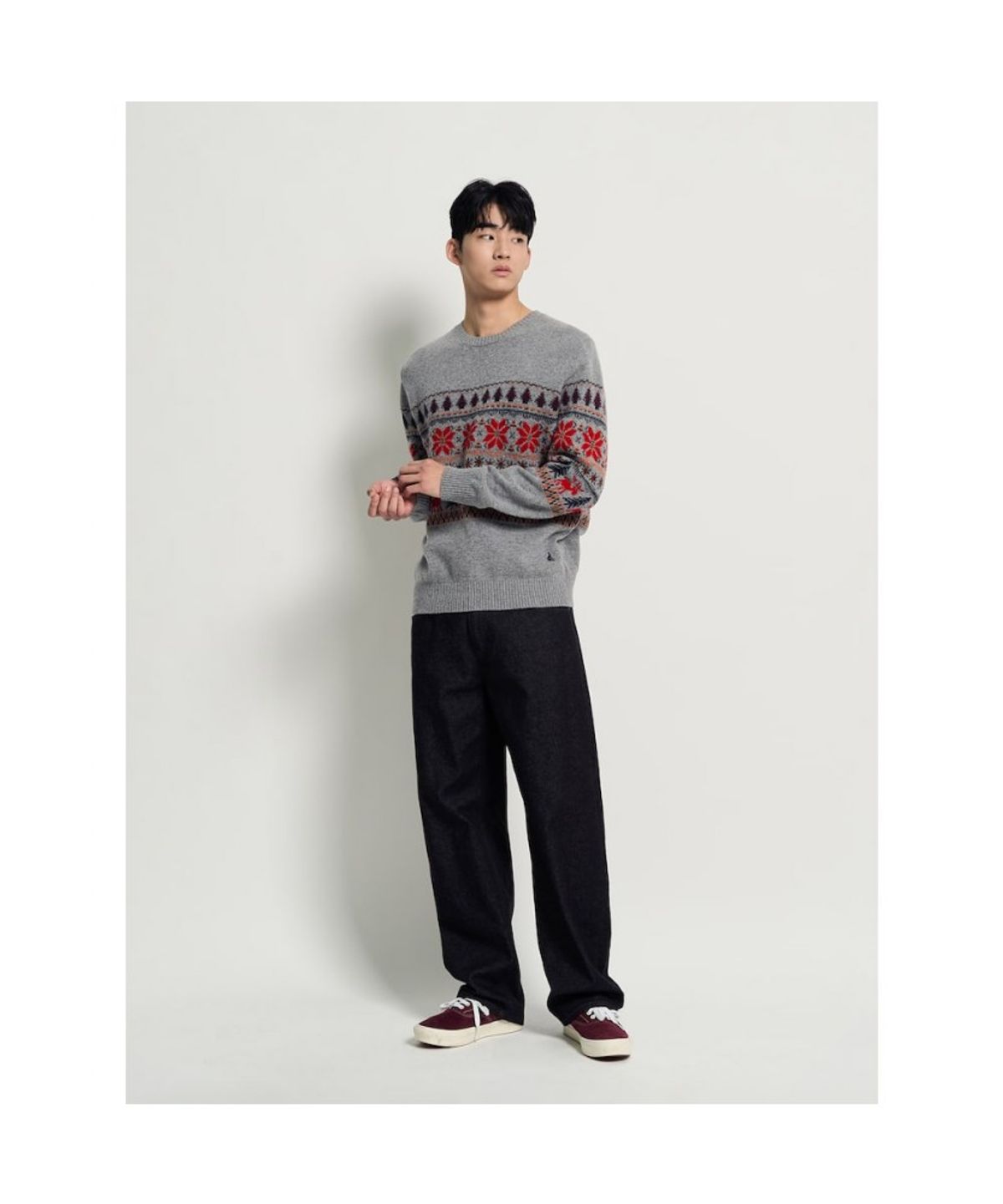 빈폴 멘(BEANPOLE MEN) 홀리데이 페어아일 니트  그레이
