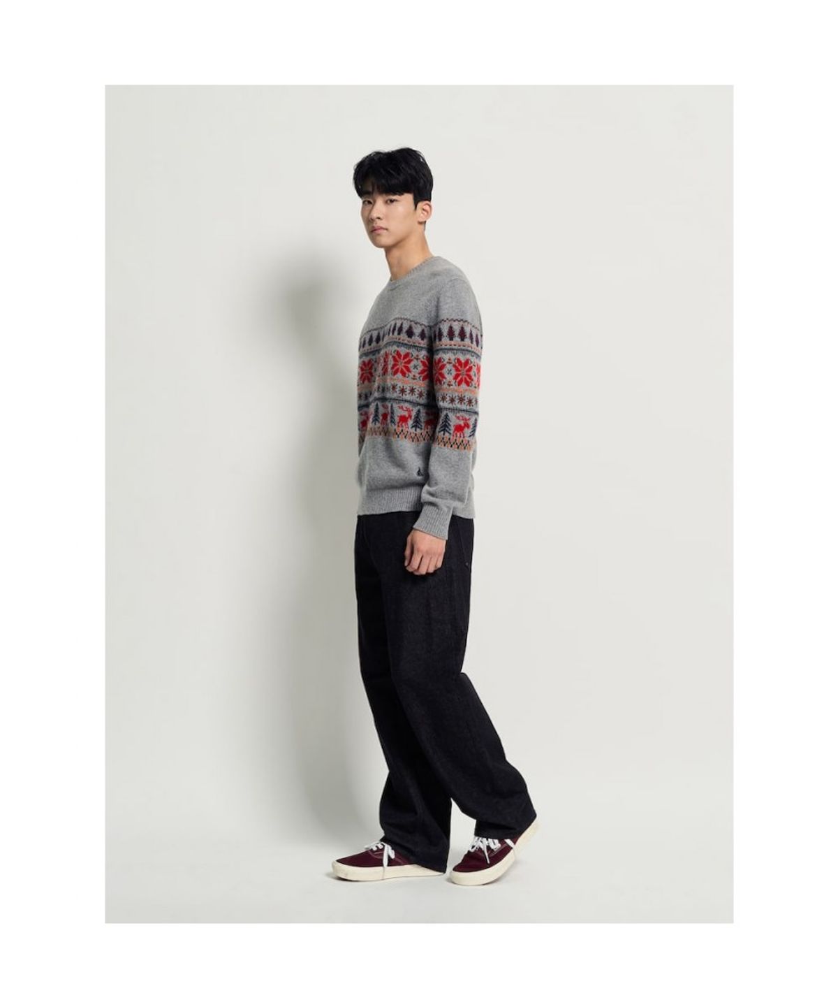 빈폴 멘(BEANPOLE MEN) 홀리데이 페어아일 니트  그레이