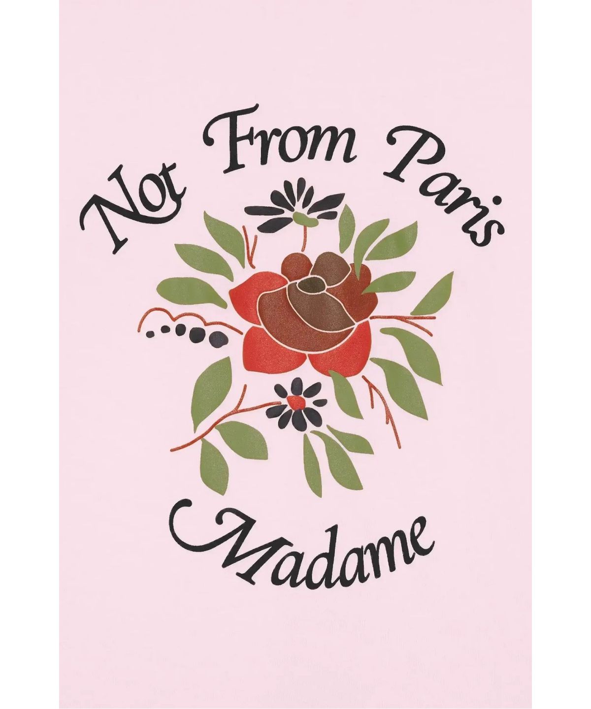 드롤드무슈(DROLE DE MONSIEUR) 로즈 슬로건 티셔츠T-Shirt Slogan Rose D0TCS26203PIL