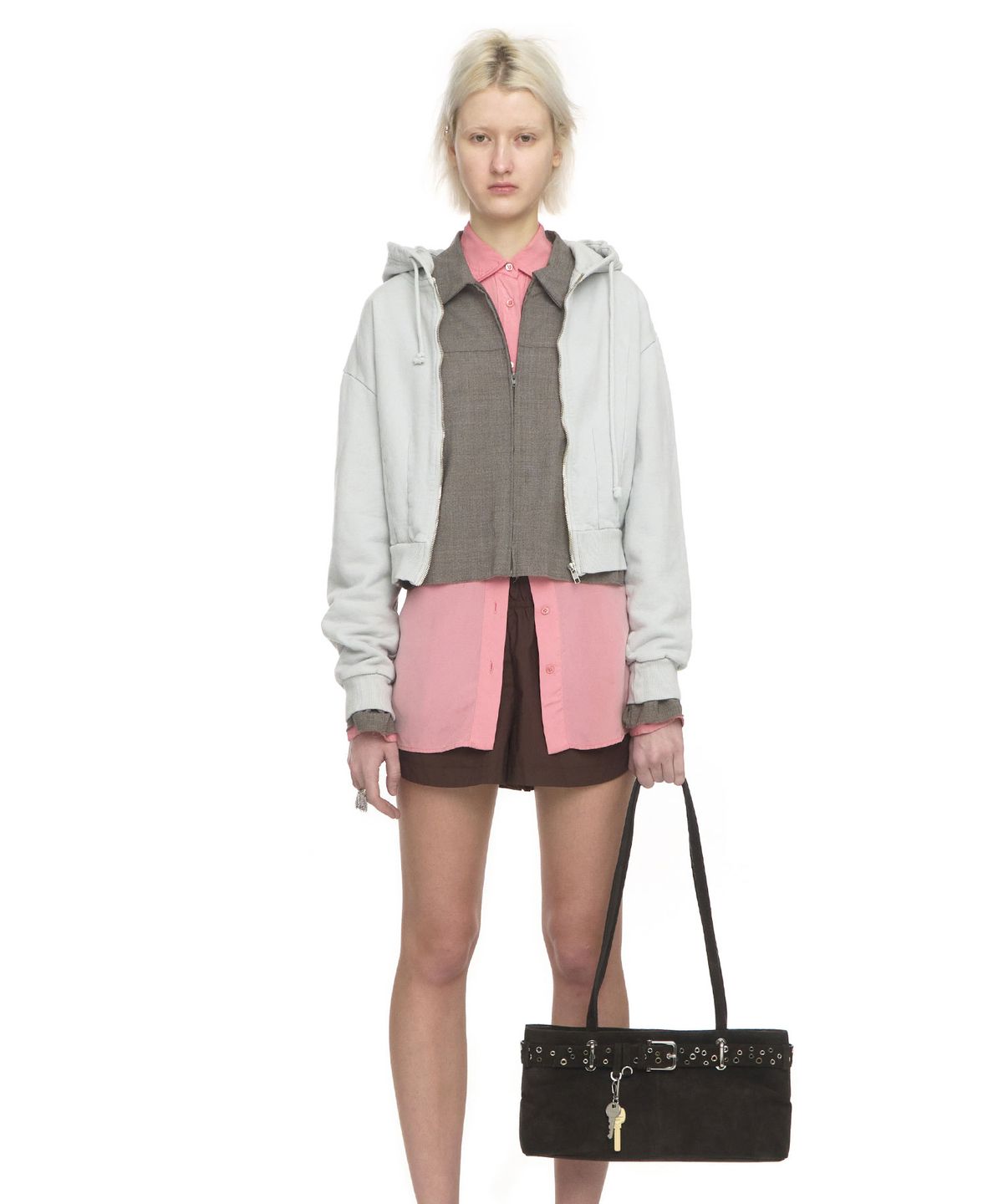 오소이(OSOI) SHOULDER BROCLE [SUEDE MOCHA EYELETS]
