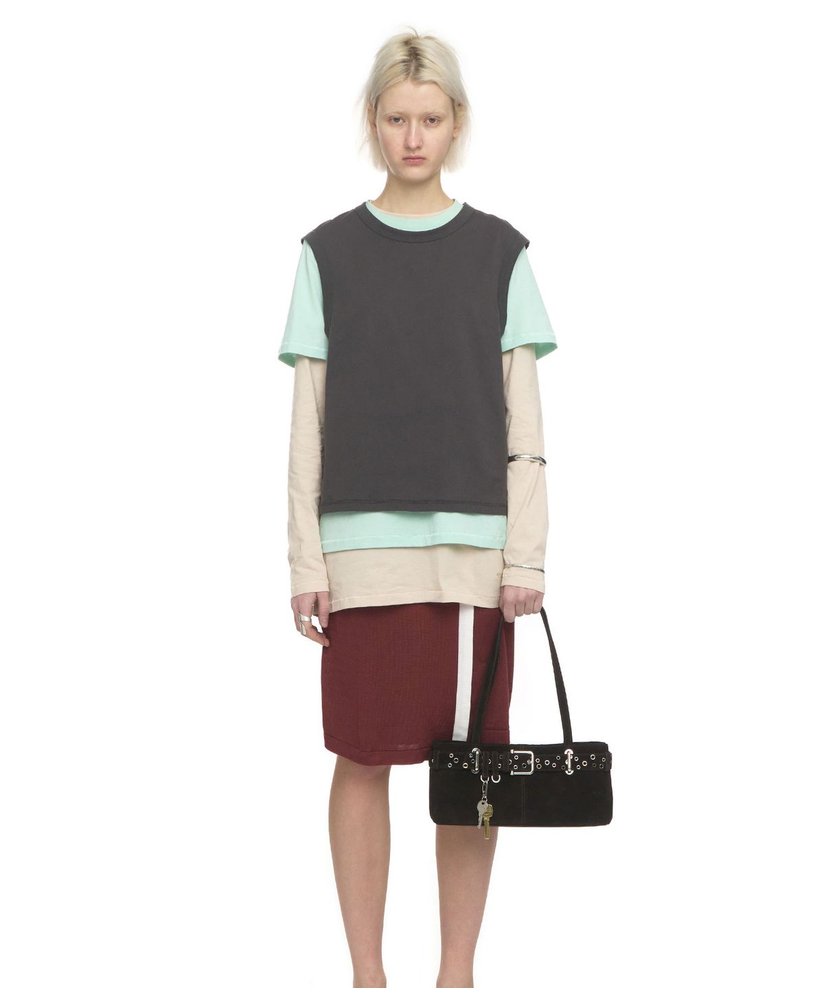 오소이(OSOI) SHOULDER BROCLE MINI [SUEDE MOCHA EYELETS]