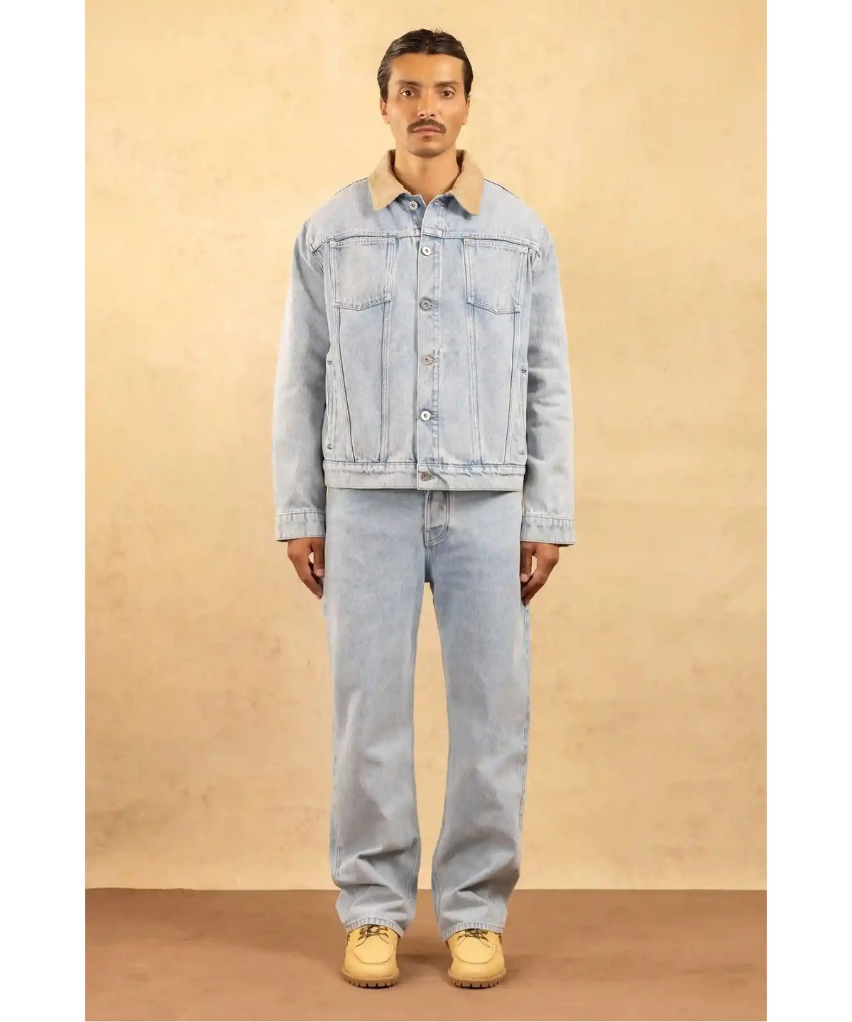 드롤드무슈(DROLE DE MONSIEUR) 워시드 데님 재킷La Veste Jean Dlave  D0JMS26001BUL