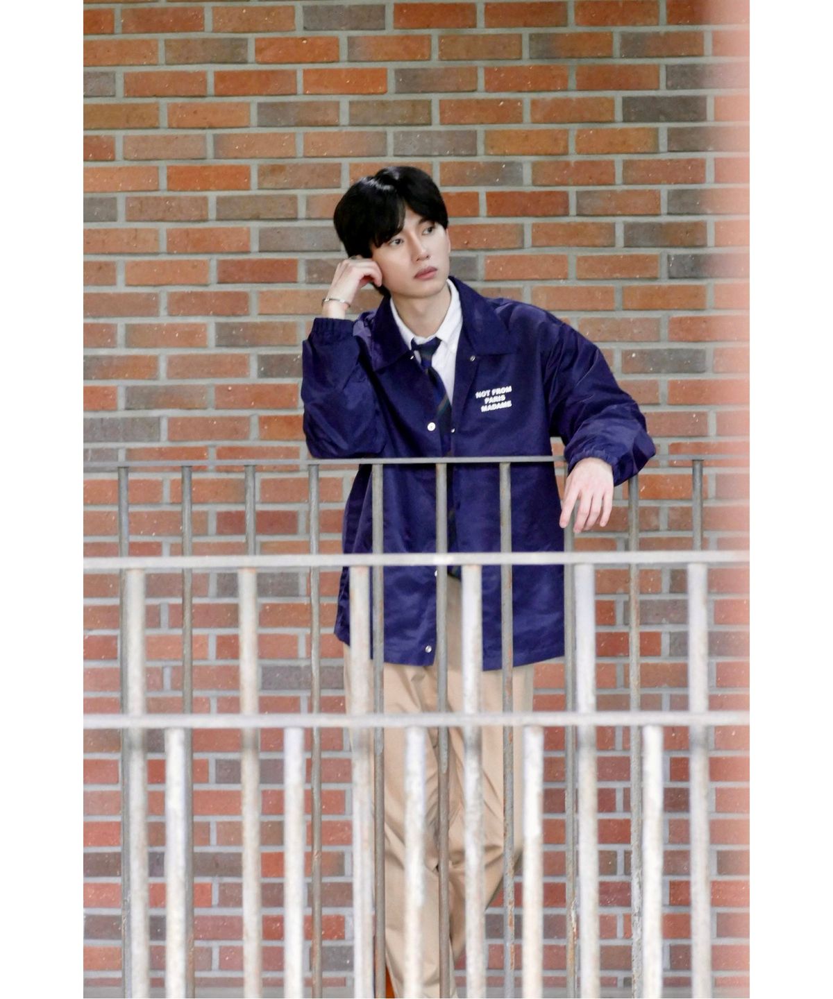 드롤드무슈(DROLE DE MONSIEUR) 슬로건 재킷La Veste Slogan D0JAS26001NYX