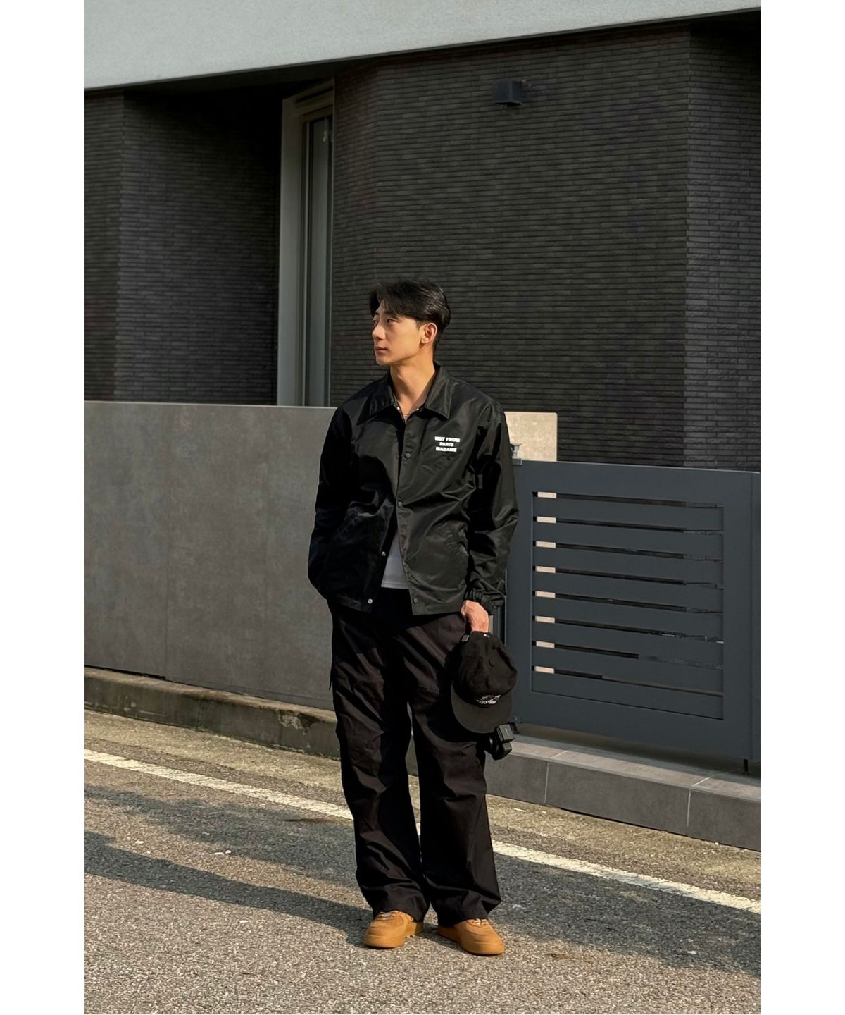 드롤드무슈(DROLE DE MONSIEUR) 슬로건 재킷La Veste Slogan D0JAS26001BKX