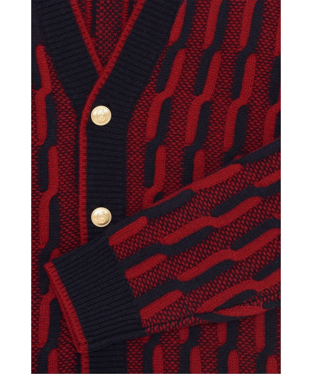 드롤드무슈(DROLE DE MONSIEUR) 바이컬러 케이블 가디건Cardigan Torsades Bicolore D0WCS26201NYX