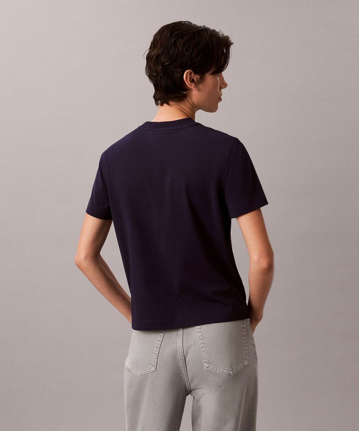 캘빈클라인 진(CALVIN KLEIN JEANS) 여성 쿨링 저지 릴렉스드 반팔 티셔츠 44B226G 9EI