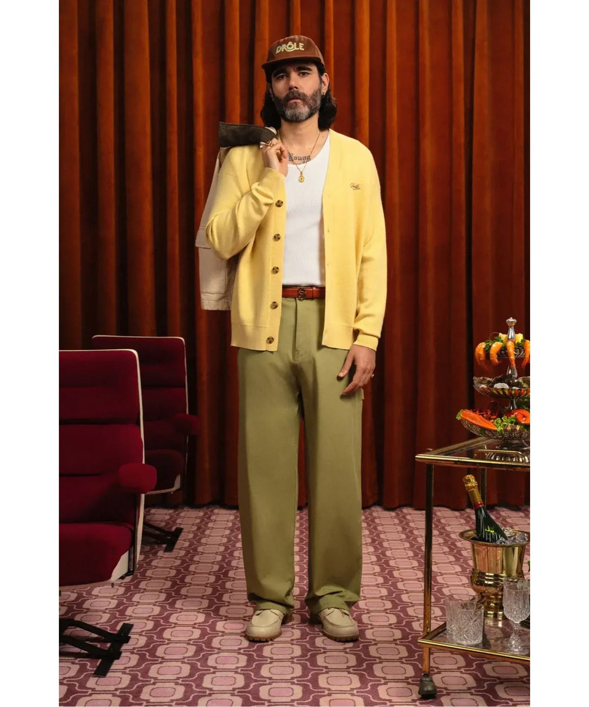 드롤드무슈(DROLE DE MONSIEUR) 드롤 가디건Cardigan Drole D0WCS26200YEL