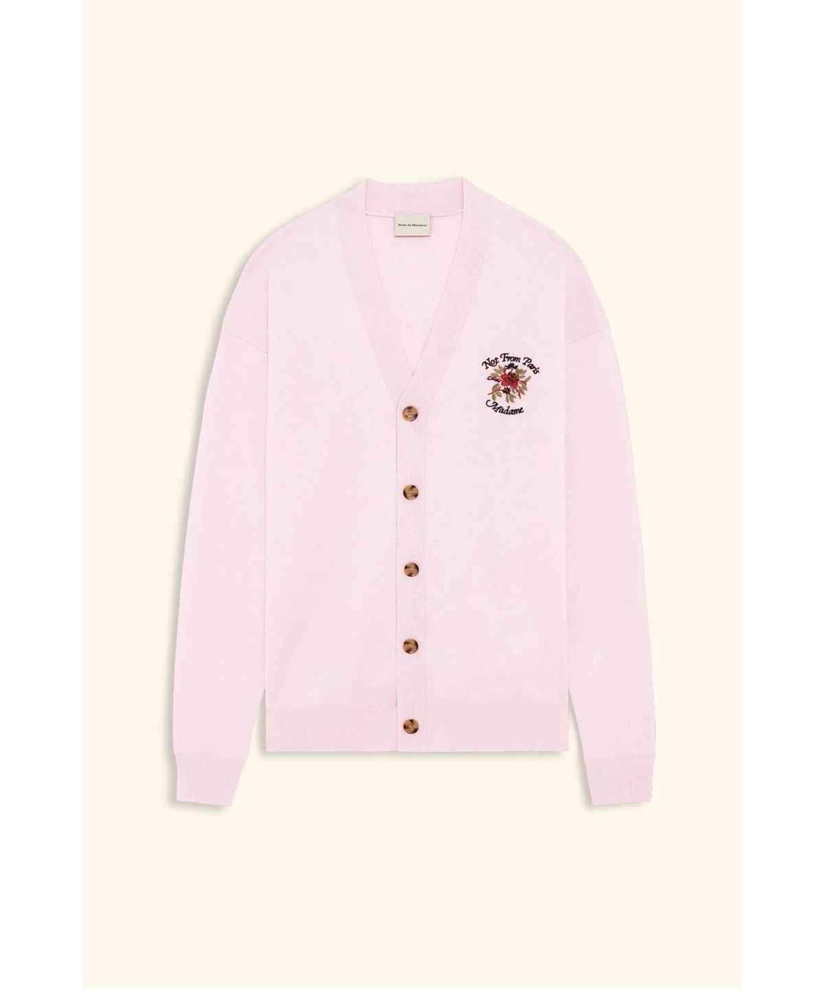 드롤드무슈(DROLE DE MONSIEUR) 로즈 슬로건 가디건Le Cardigan Slogan Rose D0WCS26261PIL