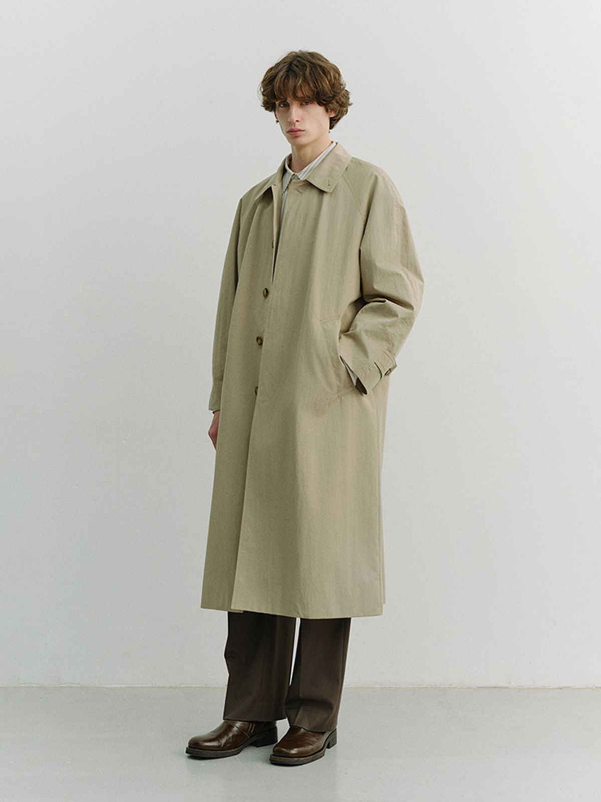 던스트 포 맨(DUNST FOR MEN) REFINED MAC COAT_UNISEX_UDTR6A101_KHAKI