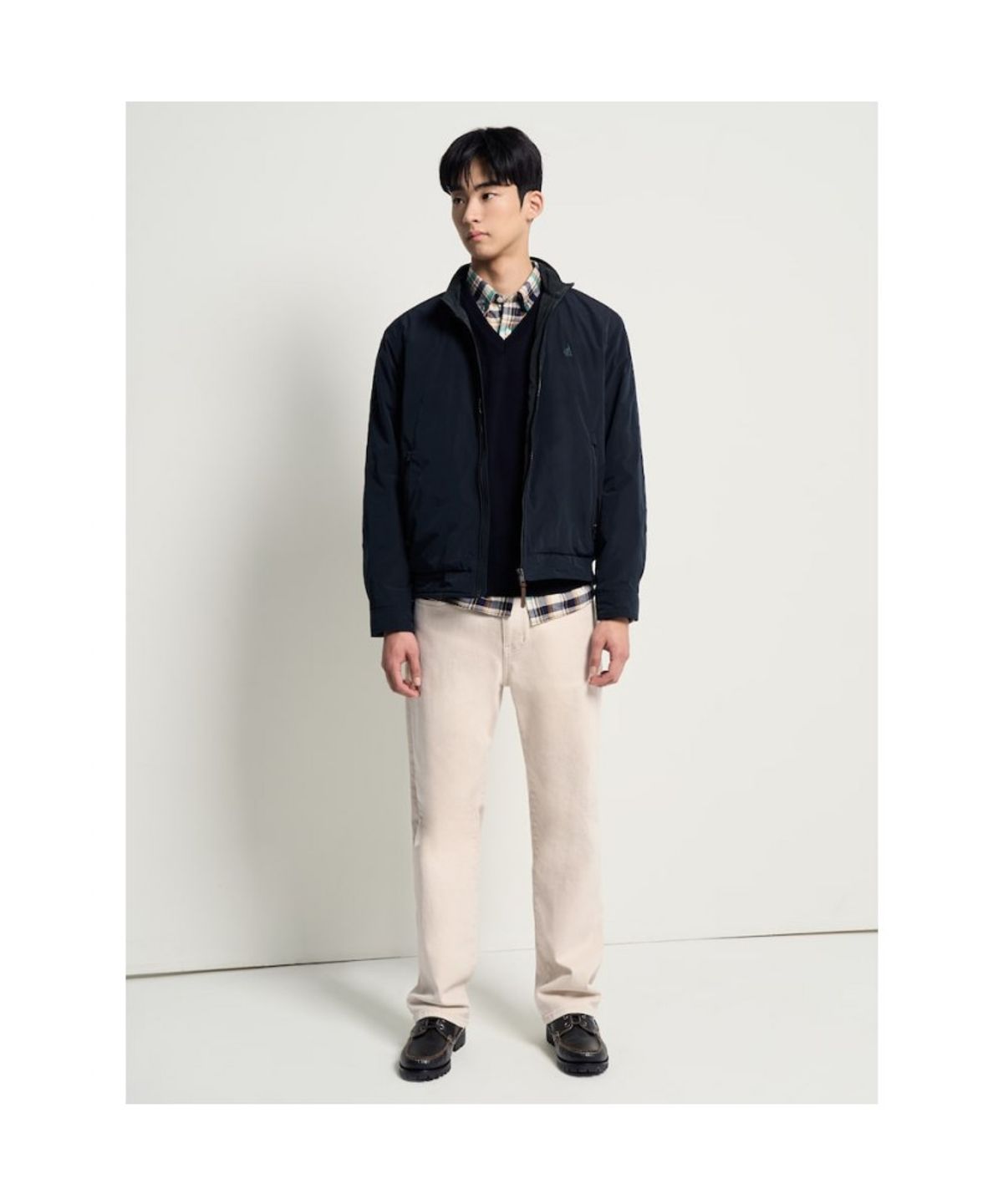 빈폴 멘(BEANPOLE MEN) 논퀼팅 패딩 점퍼  네이비