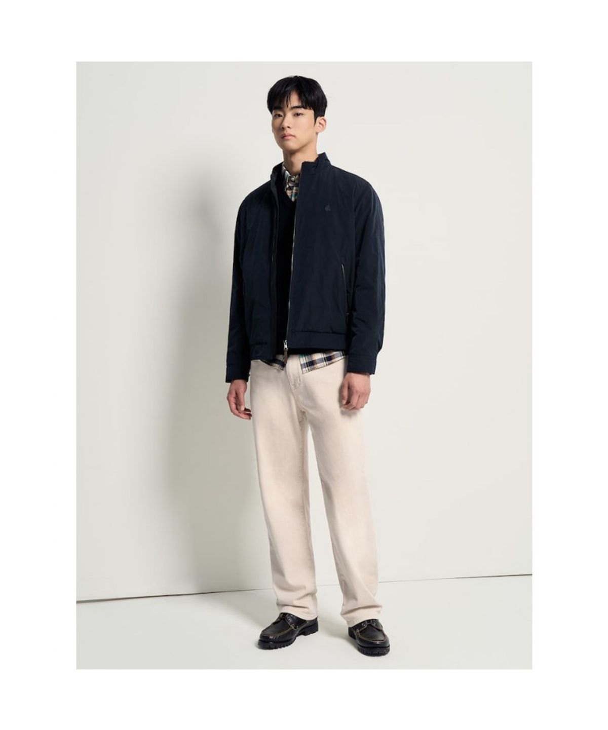 빈폴 멘(BEANPOLE MEN) 논퀼팅 패딩 점퍼  네이비