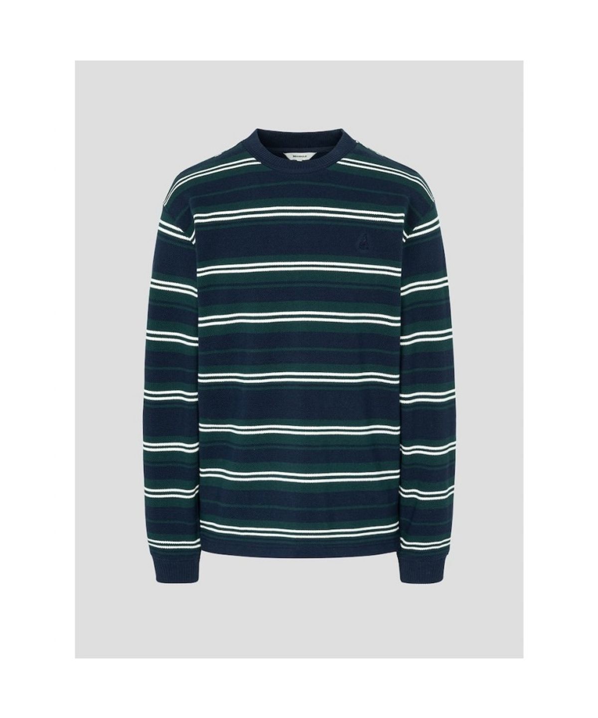 빈폴 멘(BEANPOLE MEN) 멀티 스트라이프 긴소매 스웨트 셔츠  네이비