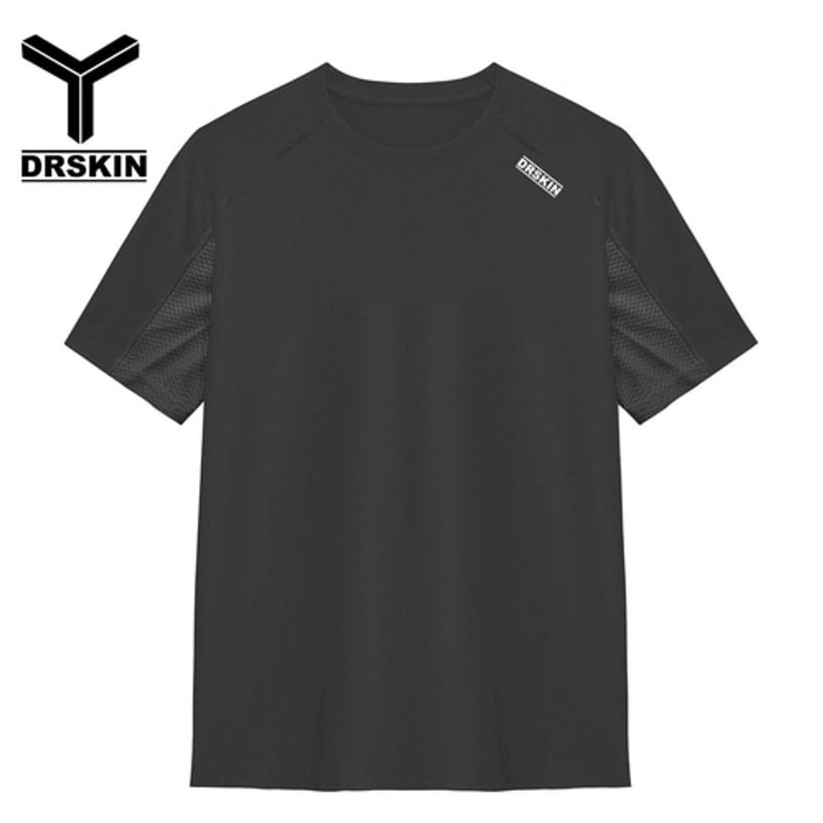닥터스킨(DRSKIN) 냉감소재 기능성 반팔 티셔츠 소매메쉬