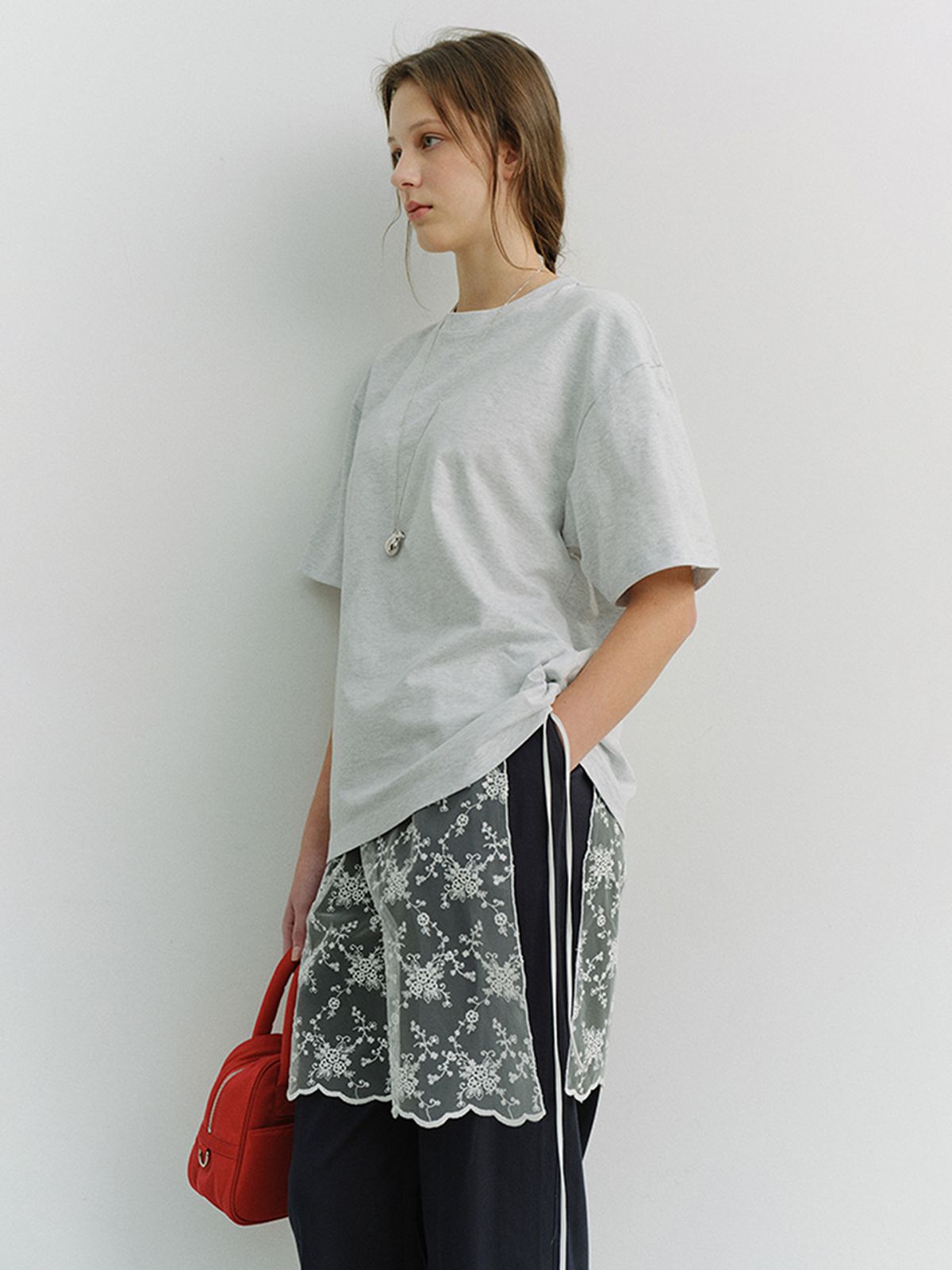 던스트(DUNST) NEEDLEWORK LAYERING SKIRT_UDSK6A209_WHITE