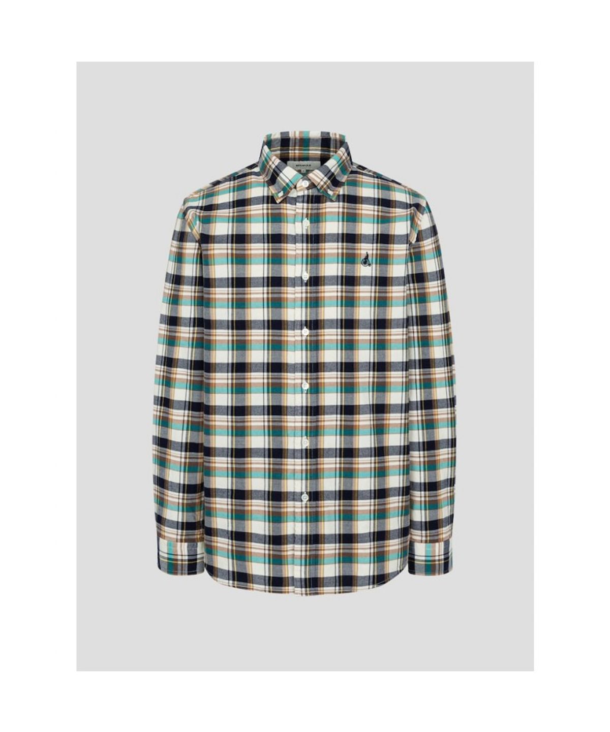 빈폴 멘(BEANPOLE MEN) 컬러 포인트 체크 셔츠  네이비
